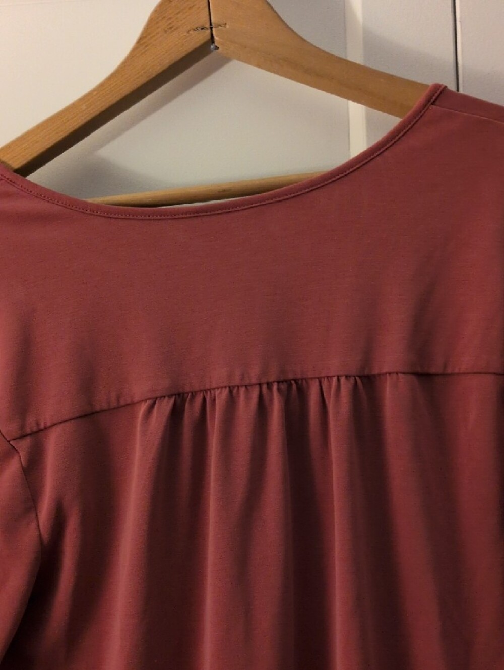 Lucky Brand Long-Sleeve V-Neck Tie Tunic - Rosewood - Picture 7 of 8